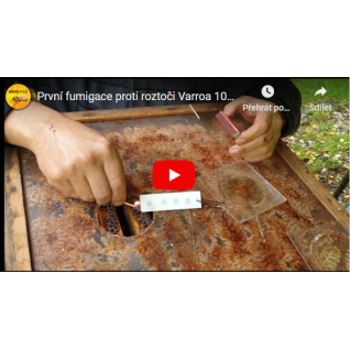 První fumigace proti roztoči Varroa 10.10. 2020